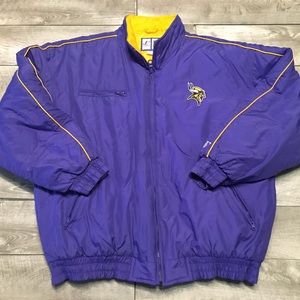 Vtg Logo Athletic Game Day Minnesota Vikings NFL Parka Coat Jacket Mens Size 2XL